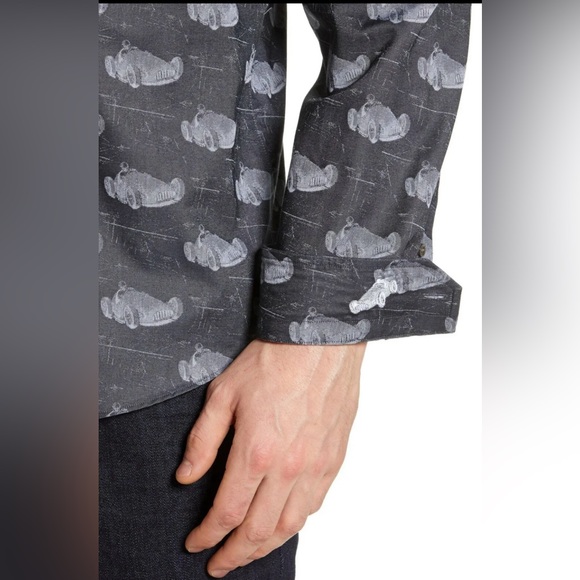 NWOT R Collection by Robert Graham Vintage Car Racer Shirt Black XL Hand Crafted - Picture 3 of 14